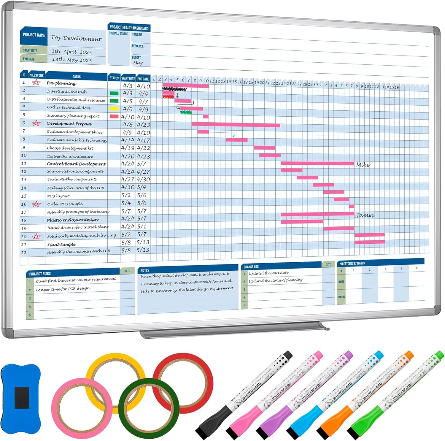 Business Gantt Chart Whiteboard